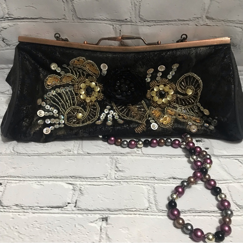 Vintage Embellished Snap closure bag
